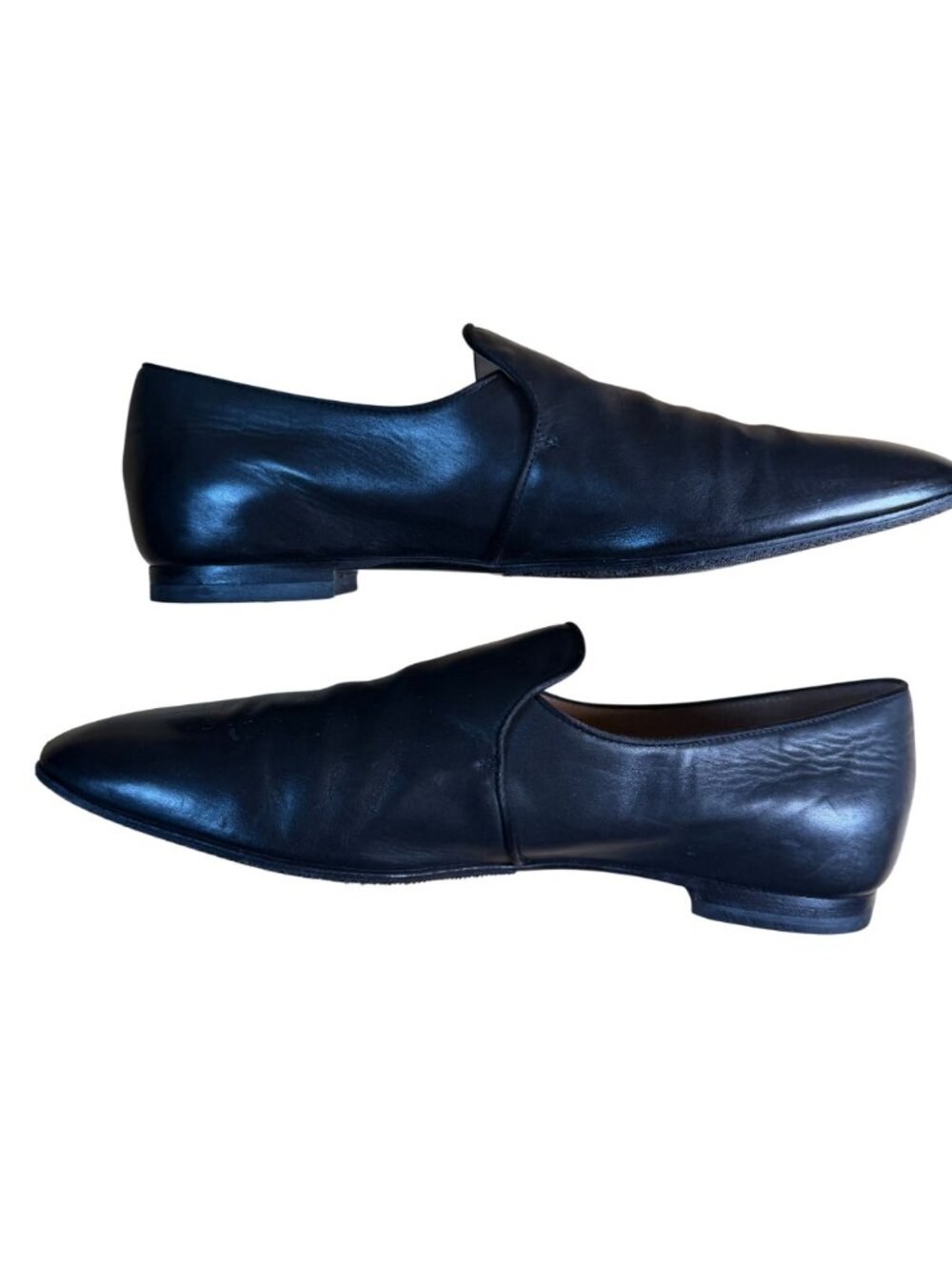 The Row Alys Black Leather Slipper Loafer Size EU 40 U 10 - Picture 9 of 12
